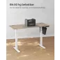   SONGMICS elektromosan állítható magasságú íróasztal 140 x 60 x (72-120) cm fehér-bézs