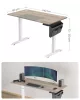 SONGMICS elektromosan állítható magasságú íróasztal 140 x 60 x (72-120) cm fehér-bézs