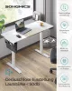 SONGMICS LSD016W01 elektromosan állítható magasságú íróasztal fehér-bézs színben memóriafunkcióval