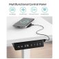 SONGMICS Állítható Magasságú Elektromos Asztalváz Acél Fehér
