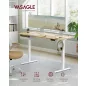   VASAGLE LSD114N01 Elektromos Állítható Magasságú Íróasztal Tölgy-Fehér