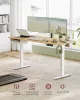 VASAGLE Elektromos Állítható Magasságú Íróasztal Természetes Tölgy-Fehér 160 cm Fiókkal