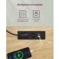 VASAGLE Elektromos Állítható Magasságú Íróasztal Természetes Tölgy-Fehér 160 cm Fiókkal