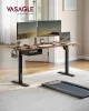VASAGLE LSD116X01 Elektromos Állítható Magasságú Íróasztal Vintage Barna/Fekete