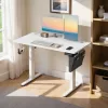 SONGMICS elektromos magasságállítható íróasztal 120 x 60 cm 4 memóriapozícióval home office fehér