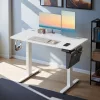 SONGMICS elektromos magasságállítható íróasztal 120 x 60 cm 4 memóriapozícióval home office fehér