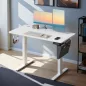   SONGMICS elektromos magasságállítható íróasztal 120 x 60 cm 4 memóriapozícióval home office fehér