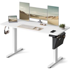   SONGMICS LSD134W01 Elektromos Állítható Magasságú Íróasztal Felhőfehér