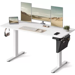   SONGMICS LSD134W01 elektromosan állítható magasságú íróasztal memóriafunkcióval felhőfehér