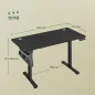   SONGMICS elektromos magasságállítható íróasztal 160,1 x 70,1 cm 4 memóriapozícióval fekete