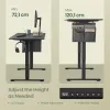 SONGMICS elektromos magasságállítható íróasztal 160,1 x 70,1 cm 4 memóriapozícióval fekete