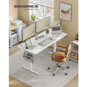   SONGMICS LSD138W01 elektromosan állítható magasságú íróasztal 180 x 80 cm memóriafunkcióval felhőfehér