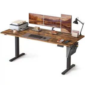   SONGMICS elektromosan állítható magasságú íróasztal 180 x 80 cm vintage barna memóriafunkcióval