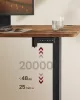 SONGMICS elektromosan állítható magasságú íróasztal 180 x 80 cm vintage barna memóriafunkcióval
