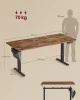 SONGMICS elektromosan állítható magasságú íróasztal 180 x 80 cm vintage barna memóriafunkcióval