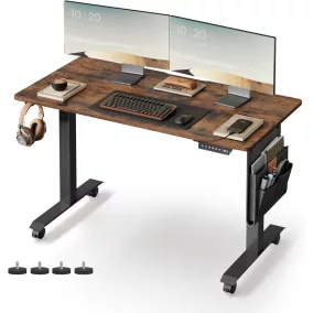   VASAGLE LSD172X01 Elektromos Állítható Magasságú Íróasztal Vintage Barna