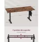   VASAGLE LSD176X01 elektromosan állítható magasságú íróasztal forgácslap acél Oxford szövet vintage barna 160 cm