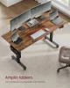 VASAGLE LSD176X01 elektromosan állítható magasságú íróasztal forgácslap acél Oxford szövet vintage barna 160 cm