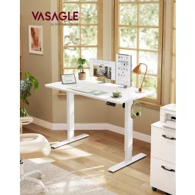   VASAGLE LSD312WZ03 elektromosan állítható magasságú álló asztal memóriafunkcióval 120 x 60 cm felhőfehér
