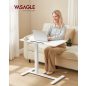   VASAGLE Mobil Állítható Magasságú Asztal Kerekekkel Felhőfehér