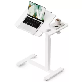   VASAGLE Pneumatikusan Állítható Laptop Asztal Kerekekkel Dönthető Munkalappal Felhőfehér