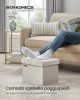 SONGMICS Összecsukható Bársony Tárolós Ülőke Krémfehér