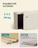 SONGMICS LSF297LH01 tároló puff bársony krémfehér 110 L