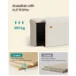 SONGMICS LSF297LH01 tároló puff bársony krémfehér 110 L