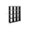 SONGMICS 12-Rekeszes Tárolópolc Rendszer Fekete