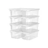 SONGMICS Átlátszó Cipősdoboz Szett 8 db Egymásba Rakható Tárolódoboz