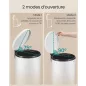   SONGMICS LTB021WZ01 pedálos szemetes acél felhőfehér 20 l