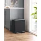   SONGMICS 2x15 literes pedálos szemeteskuka acél fekete szelektív hulladékgyűjtő