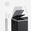 SONGMICS 2x15 literes pedálos szemeteskuka acél fekete szelektív hulladékgyűjtő