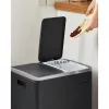 SONGMICS 2x15 literes pedálos szemeteskuka acél fekete szelektív hulladékgyűjtő