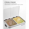 SONGMICS 2 x 15 literes pedálos szemeteskuka acél fehér szelektív hulladékgyűjtő