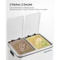   SONGMICS 2 x 15 literes pedálos szemeteskuka acél fehér szelektív hulladékgyűjtő