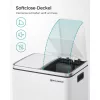 SONGMICS 2 x 15 literes pedálos szemeteskuka acél fehér szelektív hulladékgyűjtő