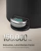 SONGMICS 30L kerek pedálos szemetes acél tintafekete soft-close fedéllel