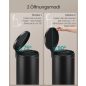   SONGMICS 30L kerek pedálos szemetes acél tintafekete soft-close fedéllel
