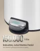 SONGMICS 30L kerek pedálos szemetes acél felhőfehér soft-close fedéllel
