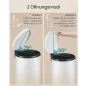   SONGMICS 30L kerek pedálos szemetes acél felhőfehér soft-close fedéllel