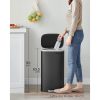 SONGMICS Soft-Close 30L Acél Pedálos Szemetes Fekete