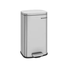   SONGMICS Pedálos Szemetes 30L Rozsdamentes Acél Szemeteskuka Soft-Close Fedéllel