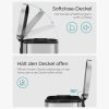 SONGMICS Pedálos Szemetes 30L Rozsdamentes Acél Szemeteskuka Soft-Close Fedéllel