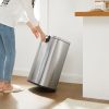 SONGMICS Premium 50L Pedálos Szemetes Rozsdamentes Acél Ezüst