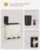SONGMICS 3 rekeszes szelektív hulladékgyűjtő kukák 3 x 18 l acél homokbézs soft close