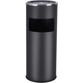   SONGMICS Álló Hamutartó és Szemeteskuka Rozsdamentes Acél Fekete