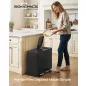   SONGMICS LTB254BZ02 3 rekeszes szelektív hulladékgyűjtő acél fekete pedálos soft close