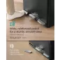   SONGMICS LTB254BZ02 3 rekeszes szelektív hulladékgyűjtő acél fekete pedálos soft close