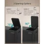   SONGMICS LTB254BZ02 3 rekeszes szelektív hulladékgyűjtő acél fekete pedálos soft close